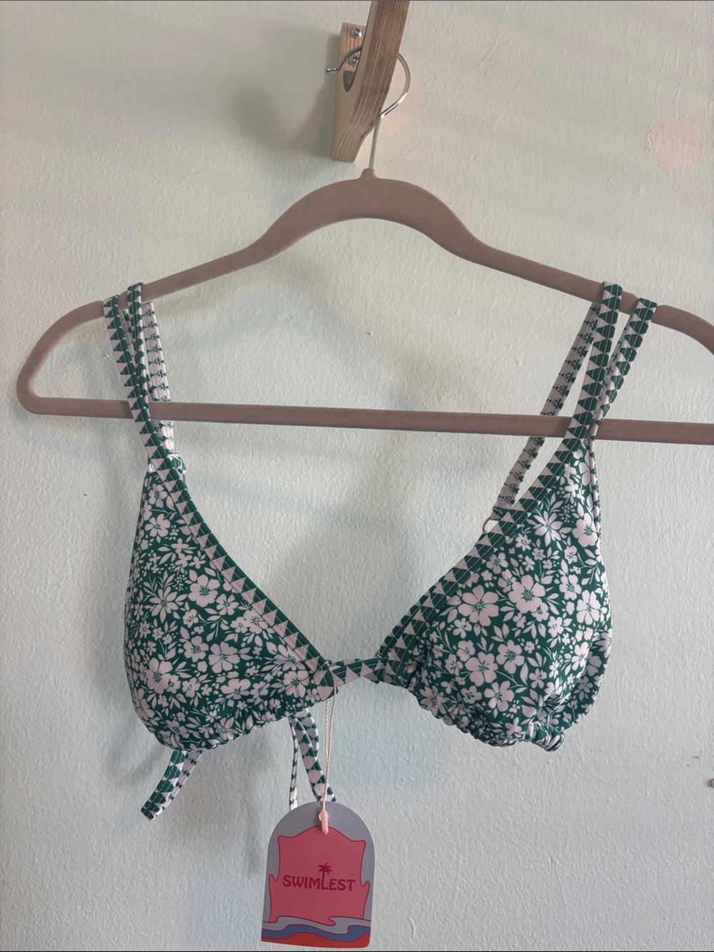 SWIMLEST Green Floral Triangle Bikini Set